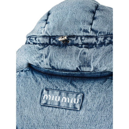 Miu Miu Mantel aus blauem Polyester