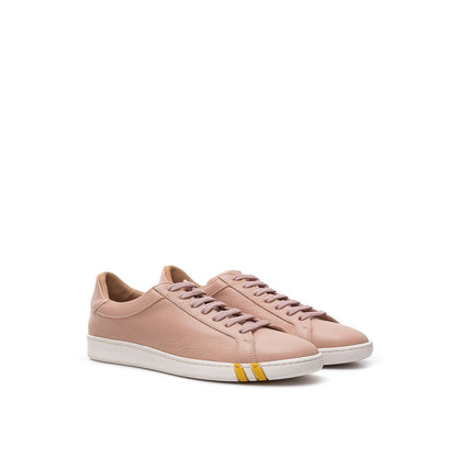 Bally Elegante rosa Sneakers aus Baumwollleder