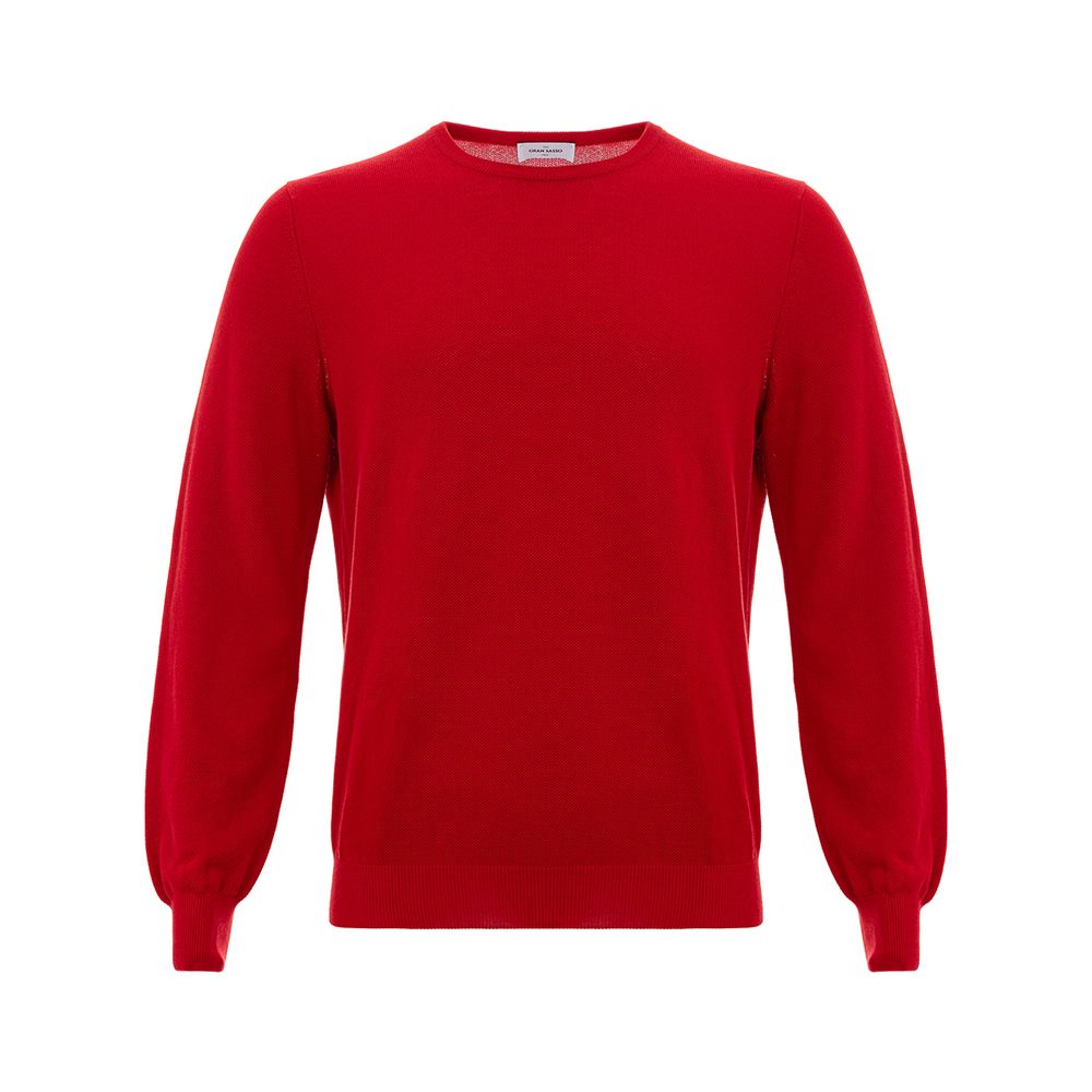 Gran Sasso Red Cotton Sweater