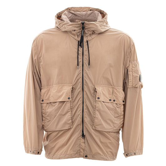 CP Company – Beige Polyamidjacke im gehobenen Urban-Stil