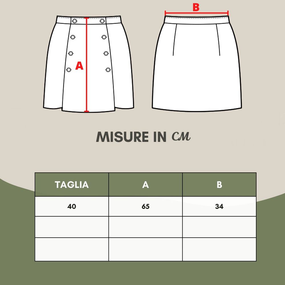 Lardini Eleganter gelber Viskoserock für Damen