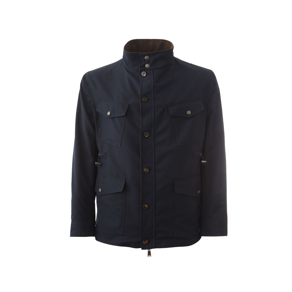 Lardini Elegante blaue Wolljacke für Herren
