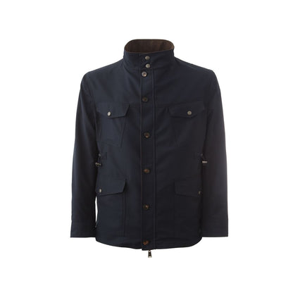 Lardini Elegante blaue Wolljacke für Herren