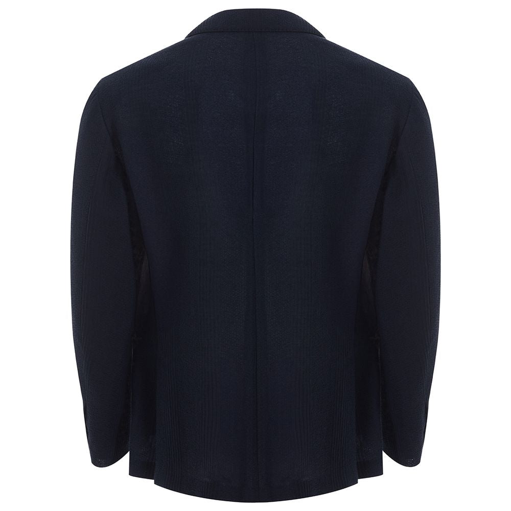 Lardini Blue Cotton Blazer