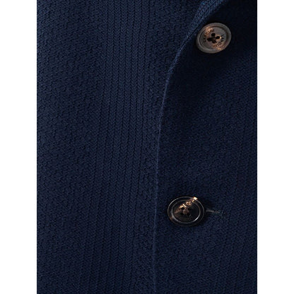 Lardini Blue Cotton Blazer