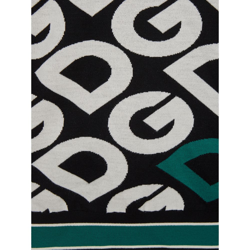Dolce &amp; Gabbana Eleganter schwarzer Baumwollpullover für anspruchsvollen Stil