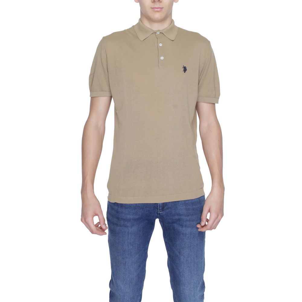 US POLO ASSN. Beigefarbener Baumwollpullover
