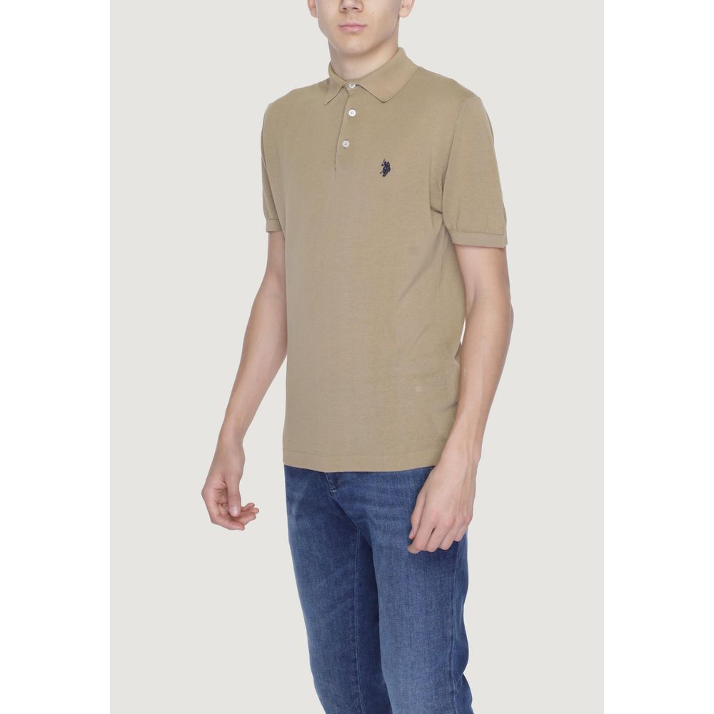 US POLO ASSN. Beigefarbener Baumwollpullover