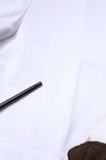 Dolce &amp; Gabbana Weißes #DGFamily Baumwoll-T-Shirt mit Rundhalsausschnitt