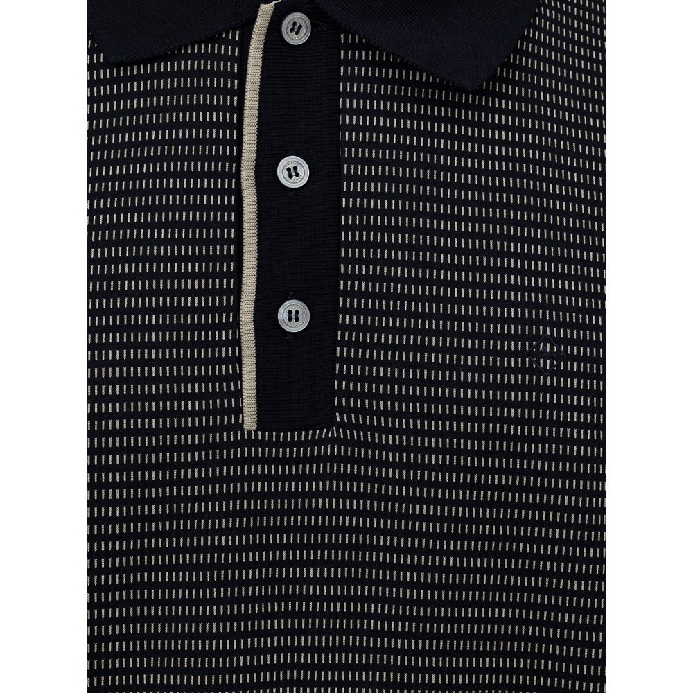 Dunhill Poloshirt aus blauer Baumwolle