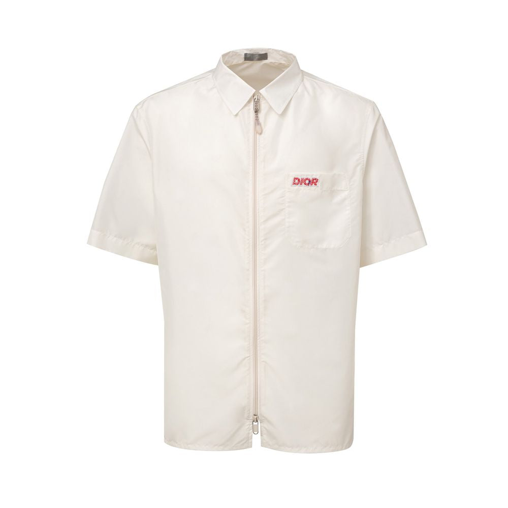 Dior Weißes Kurzarmhemd aus Polyester