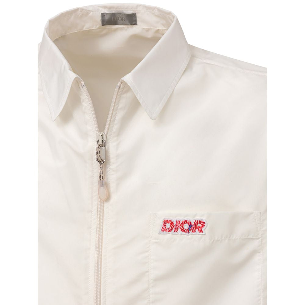 Dior Weißes Kurzarmhemd aus Polyester