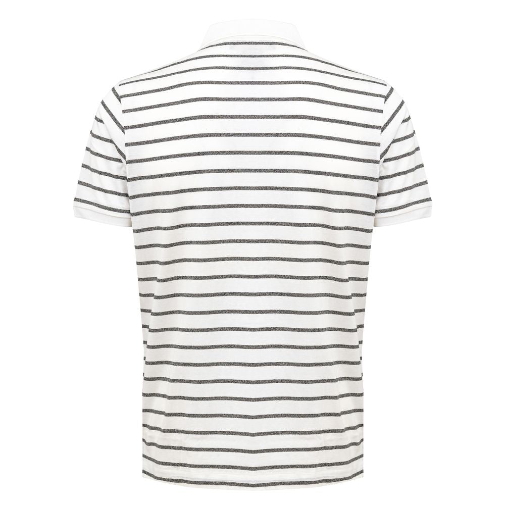 Dunhill Poloshirt aus weißer Baumwolle