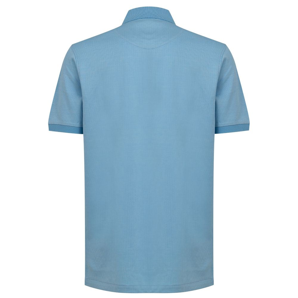 Dunhill Poloshirt aus blauer Baumwolle