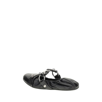 Balenciaga Ballerinas aus schwarzem Kalbsleder Modell Bos Taurus