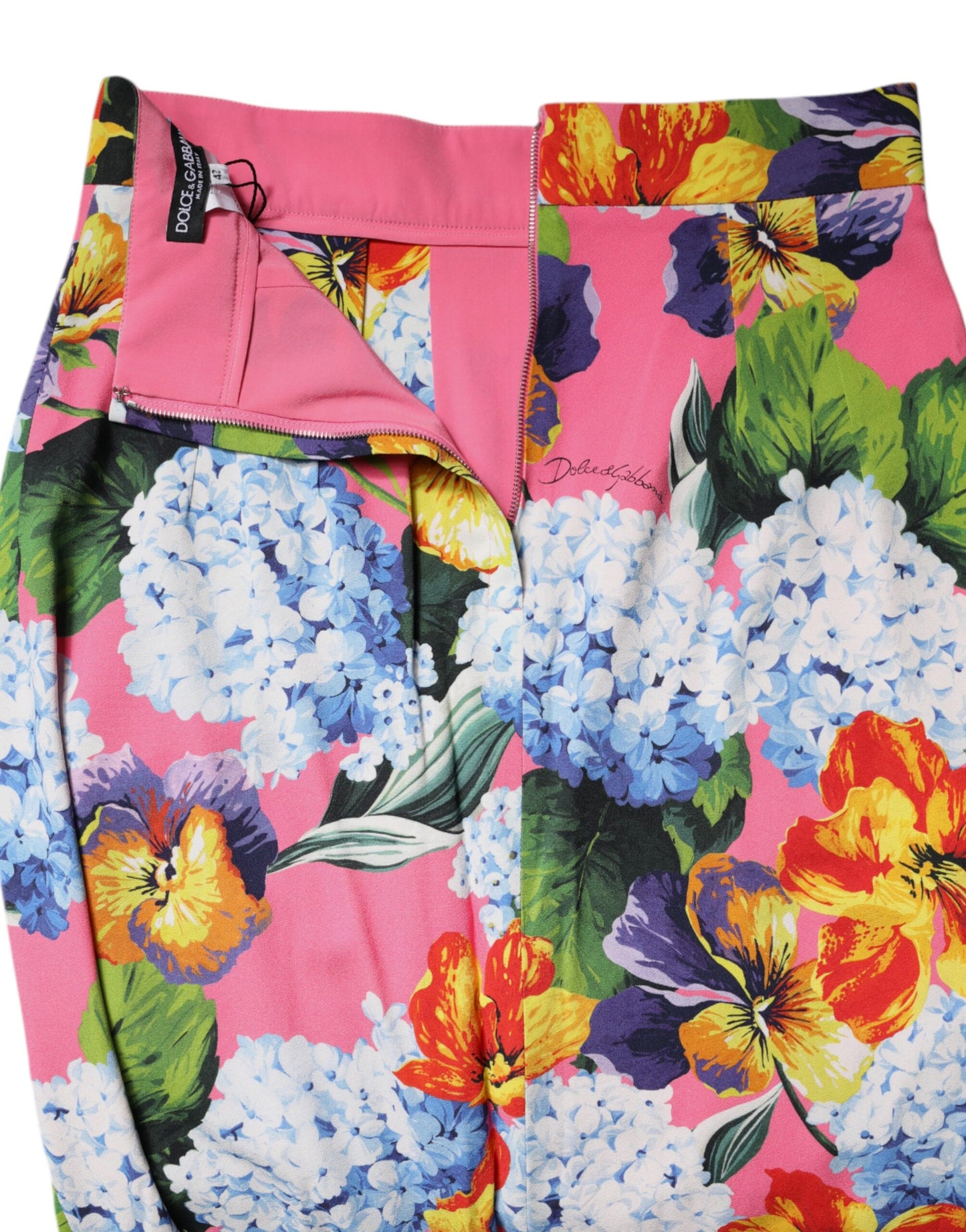 Dolce &amp; Gabbana – Mehrfarbiger Midirock mit Blumenmuster und hoher Taille