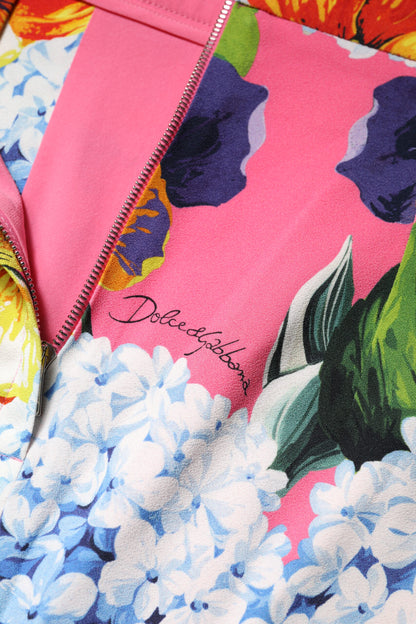 Dolce &amp; Gabbana – Mehrfarbiger Midirock mit Blumenmuster und hoher Taille