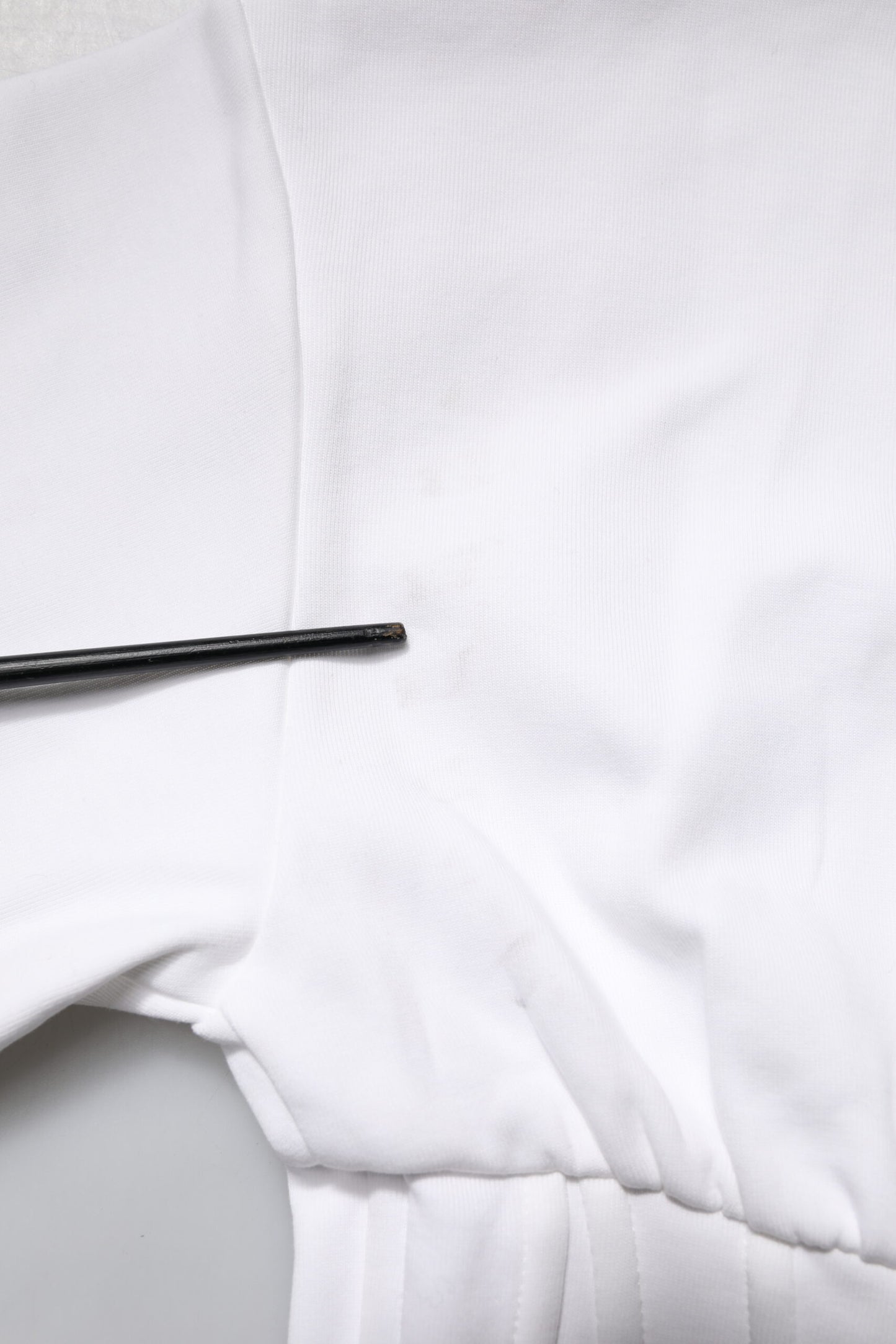 Dolce &amp; Gabbana – Blusenoberteil aus weißer Baumwollmischung mit 3/4-Ärmeln