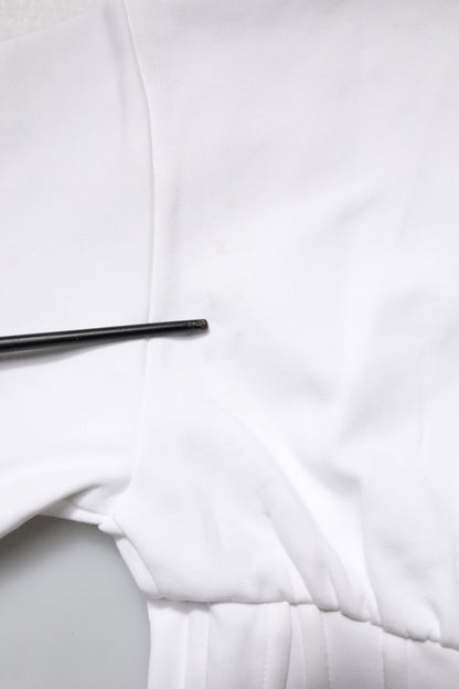 Dolce &amp; Gabbana – Blusenoberteil aus weißer Baumwollmischung mit 3/4-Ärmeln