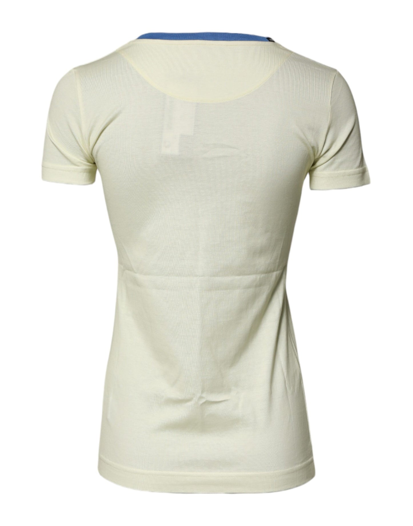 Dolce & Gabbana Light Yellow Cotton Short Sleeve T-shirt
