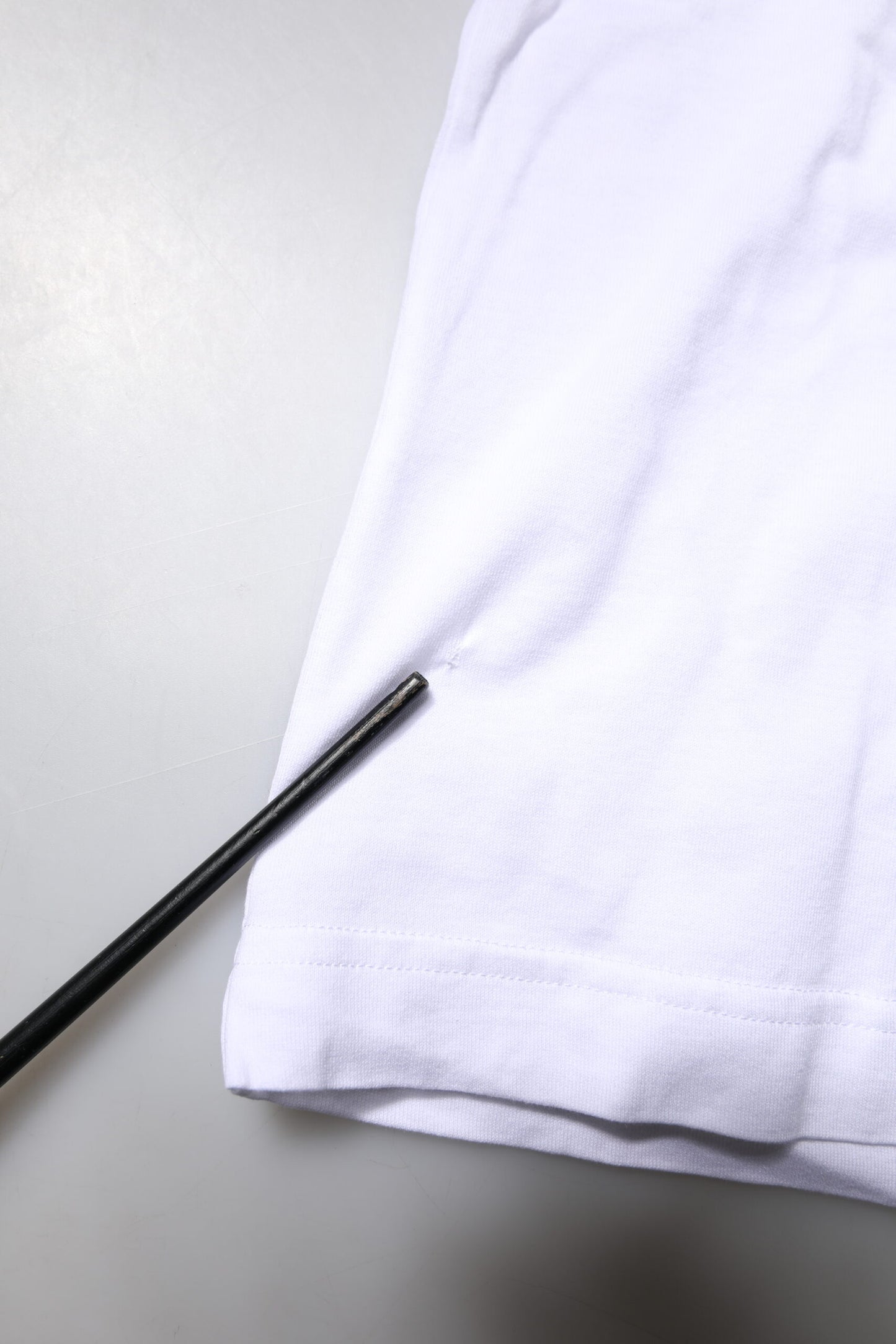 Dolce &amp; Gabbana – Weißes, bedrucktes T-Shirt mit Rundhalsausschnitt aus Baumwolle