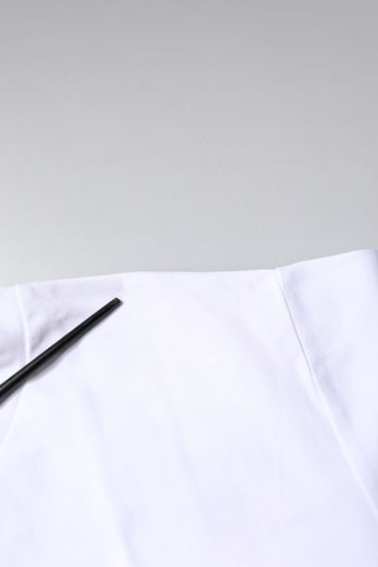 Dolce &amp; Gabbana Weißes Bellissima-T-Shirt aus Baumwolle mit Rundhalsausschnitt