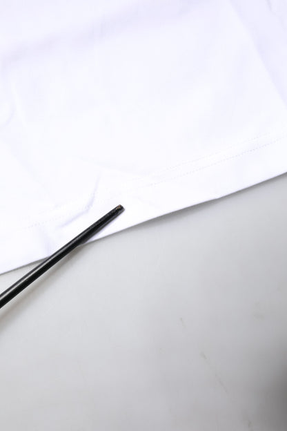 Dolce &amp; Gabbana Weißes Bellissima-T-Shirt aus Baumwolle mit Rundhalsausschnitt