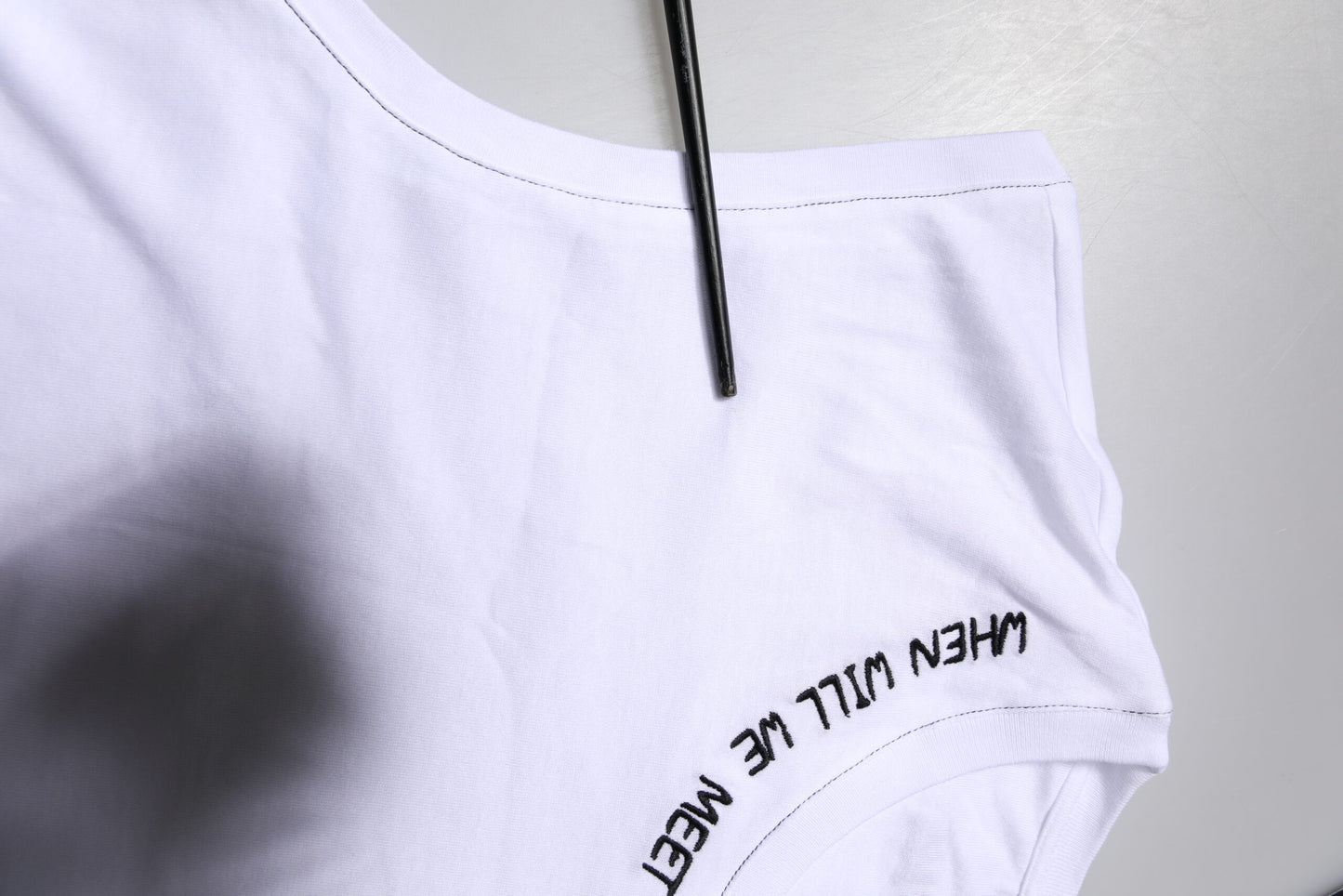 Dolce &amp; Gabbana – Ärmelloses Tank-T-Shirt aus weißer Baumwolle mit Aufdruck