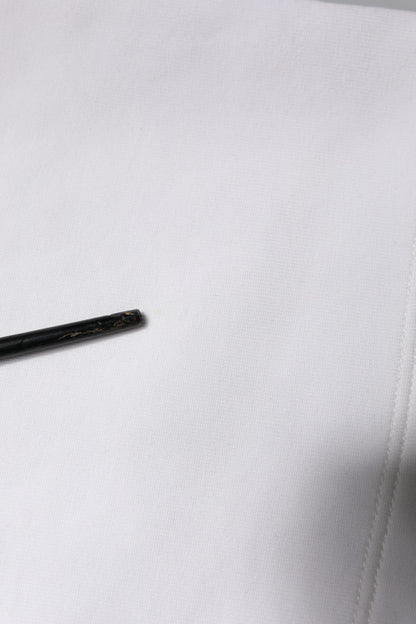 Dolce &amp; Gabbana – Blusenoberteil aus weißer Baumwollmischung mit 3/4-Ärmeln