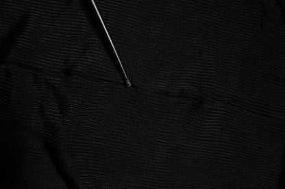 Dolce &amp; Gabbana – Schwarzes, schmales Strickoberteil mit Rollkragen und langen Ärmeln