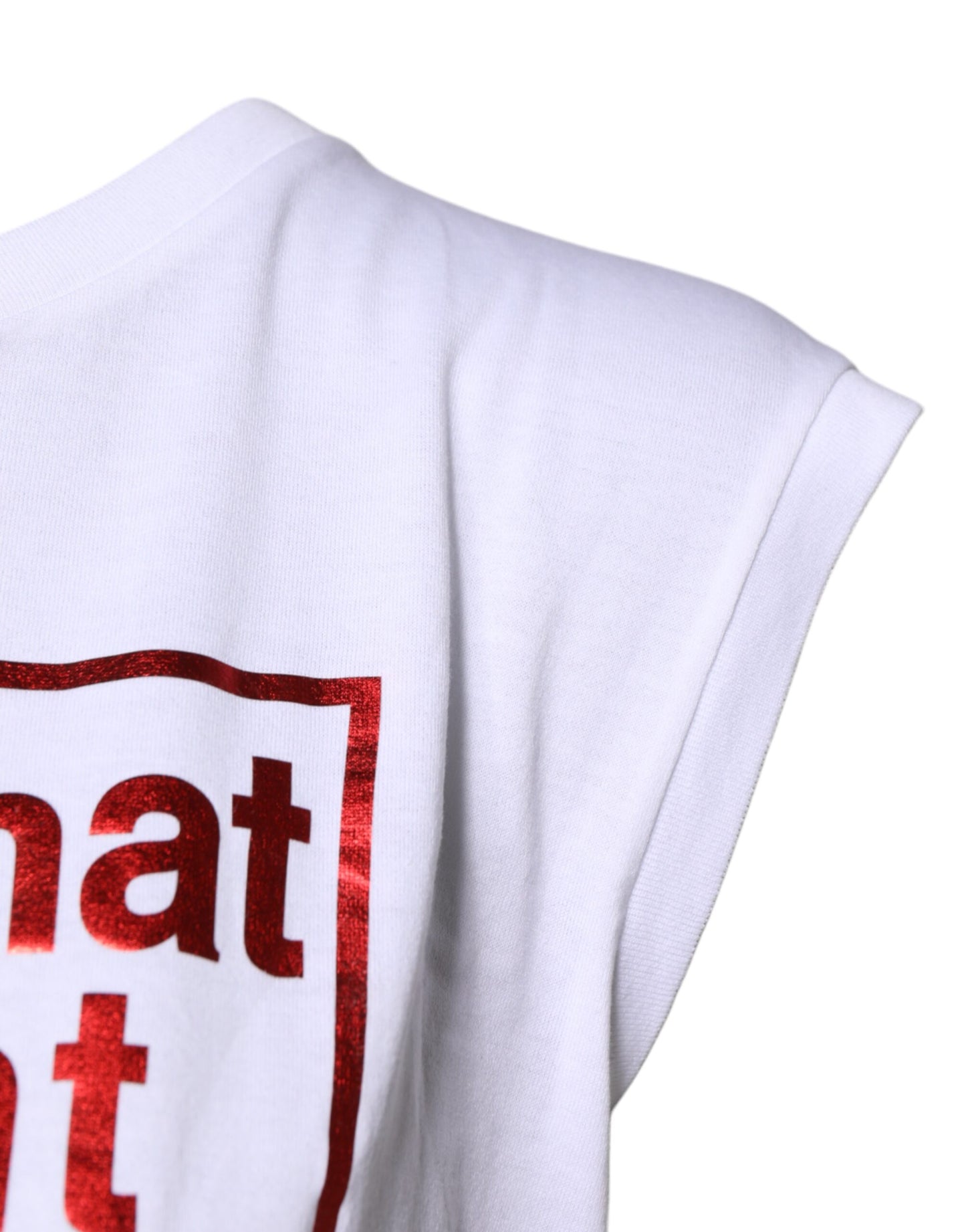 Dolce &amp; Gabbana Weißes ärmelloses Tanktop mit Blumengrafikdruck