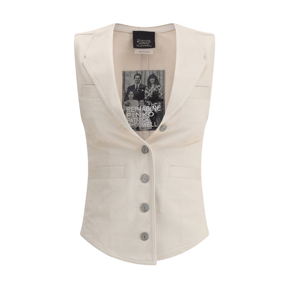 PINKO Cremefarbenes Baumwoll-Top