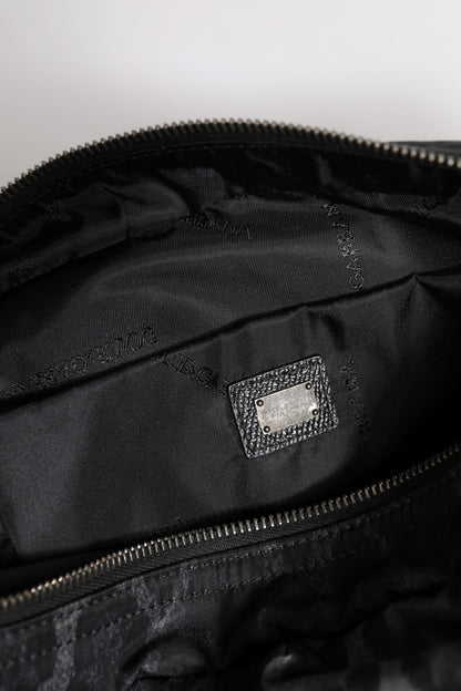 Dolce &amp; Gabbana – Gürteltasche mit DG-Logo und Leopardenmuster in Schwarz und Grau