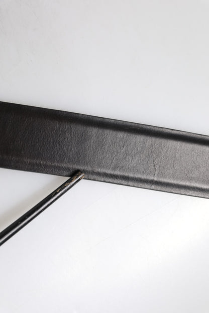 Dolce &amp; Gabbana Klassischer Gürtel aus schwarzem Leder mit Metallschnalle