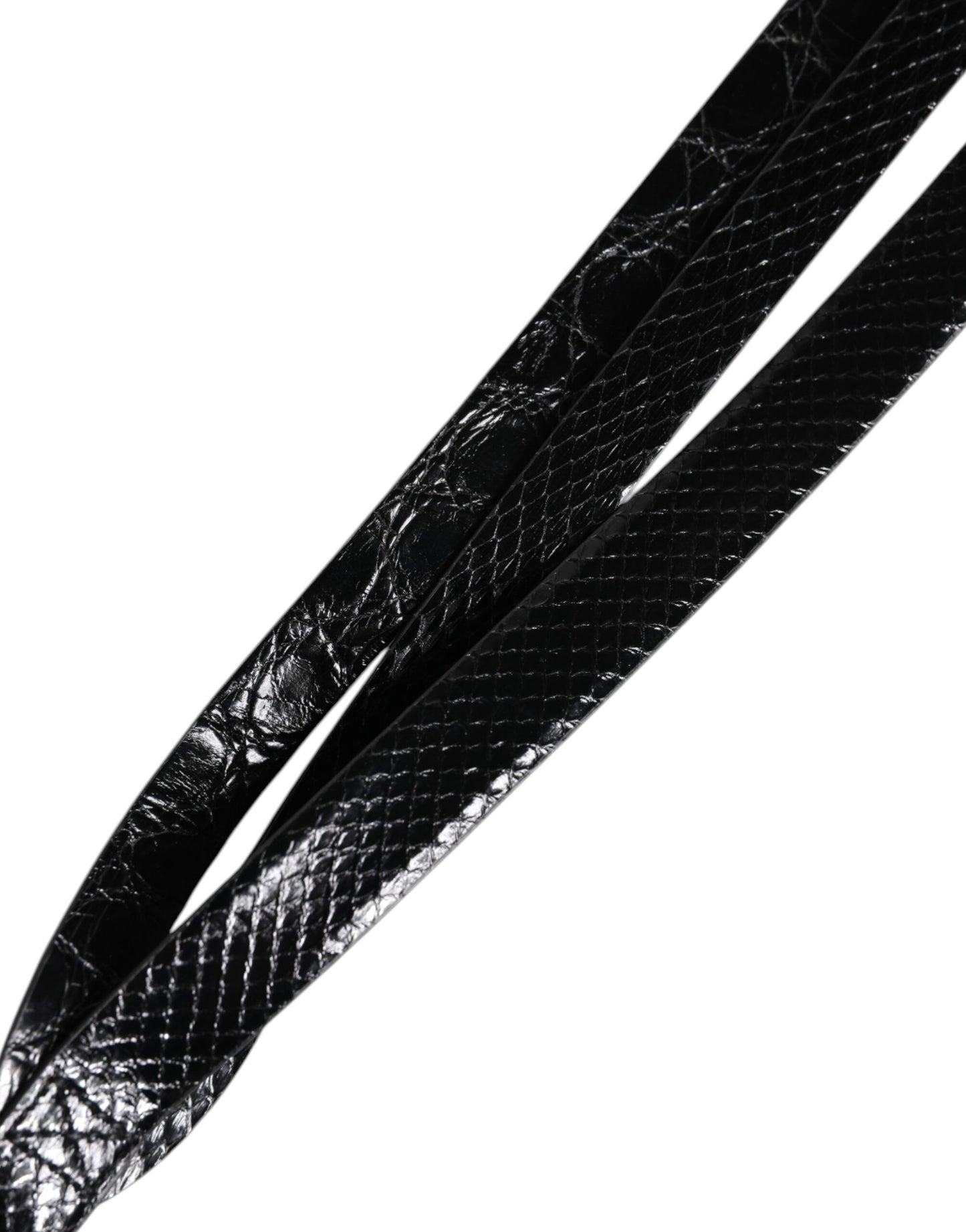 Dolce &amp; Gabbana – Klassischer Gürtel aus schwarzem Leder mit Metall-Logoschnalle