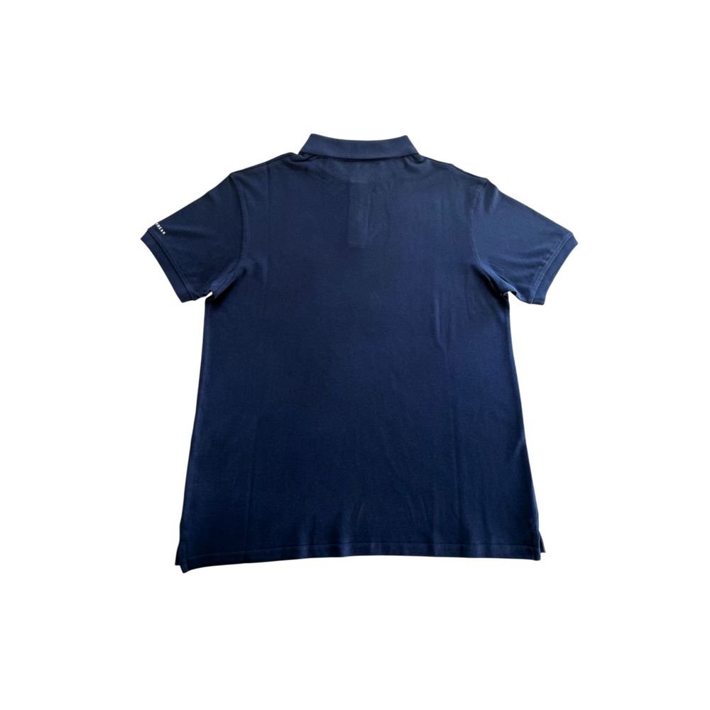 Trussardi Beachwear Blaues Poloshirt aus Baumwolle für Herren