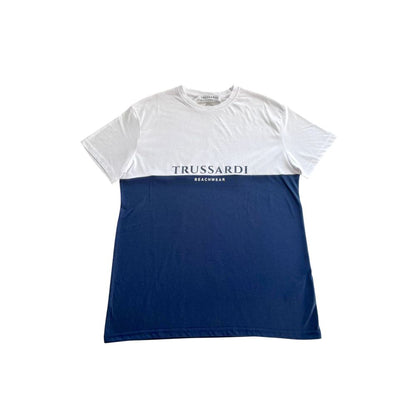 Trussardi Beachwear Blaues Polyester Herren T-Shirt