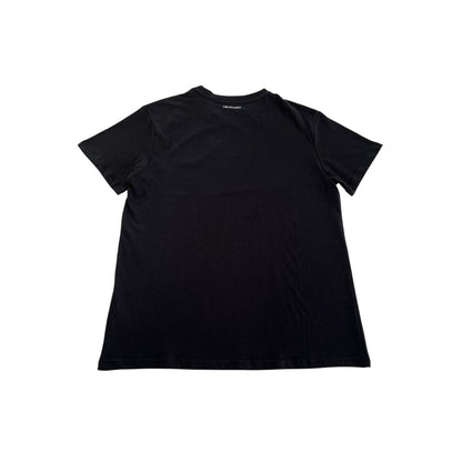 Trussardi Beachwear Schwarzes Baumwoll-T-Shirt für Herren
