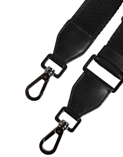 Dolce & Gabbana Black Solid Polyester Bag Handle Shoulder Strap