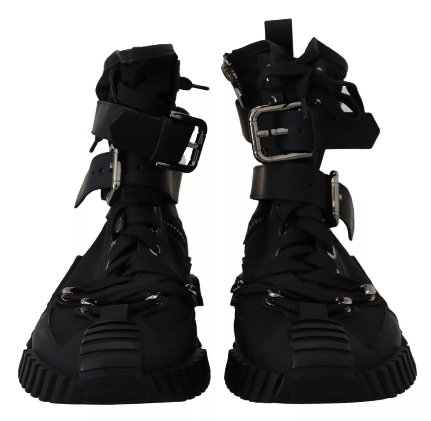 Dolce &amp; Gabbana – Schwarze High-Top-Sorrento-Sneakers aus Nylon