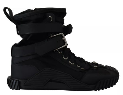 Dolce &amp; Gabbana – Schwarze High-Top-Sorrento-Sneakers aus Nylon