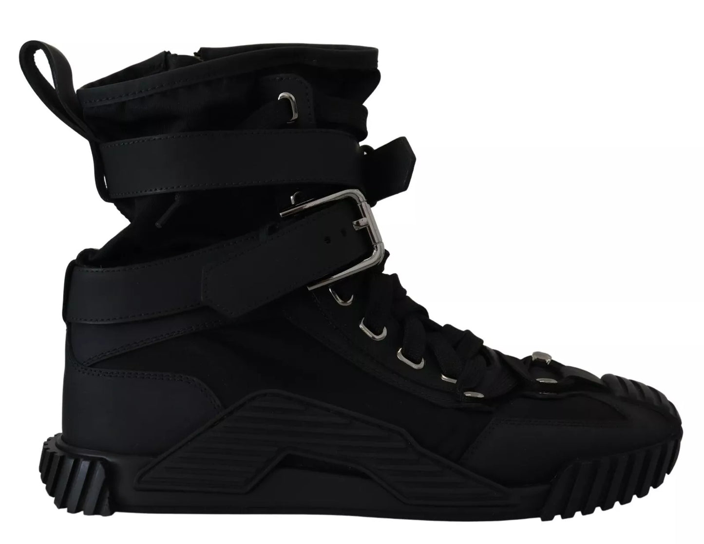 Dolce &amp; Gabbana – Schwarze High-Top-Sorrento-Sneakers aus Nylon