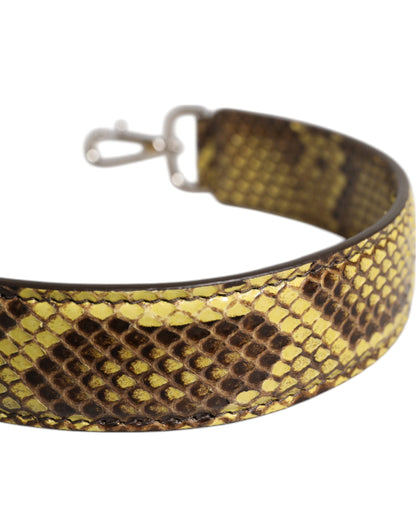 Dolce &amp; Gabbana – Schultergurt für eine Tasche aus exotischem Leder in Gelb