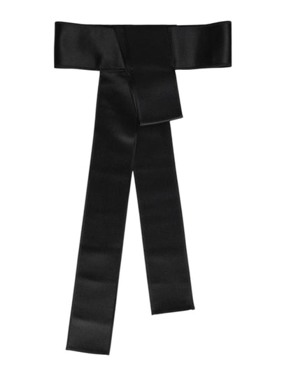 Dolce &amp; Gabbana – breiter Taillengürtel aus schwarzem Satin