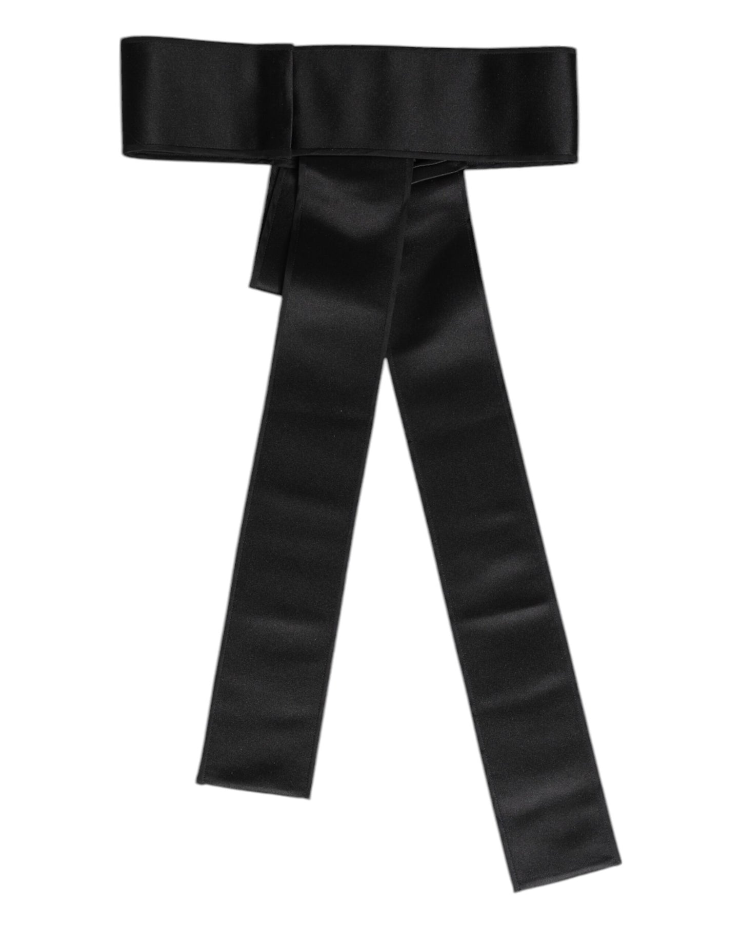 Dolce &amp; Gabbana – breiter Taillengürtel aus schwarzem Satin