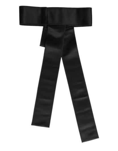 Dolce &amp; Gabbana – breiter Taillengürtel aus schwarzem Satin