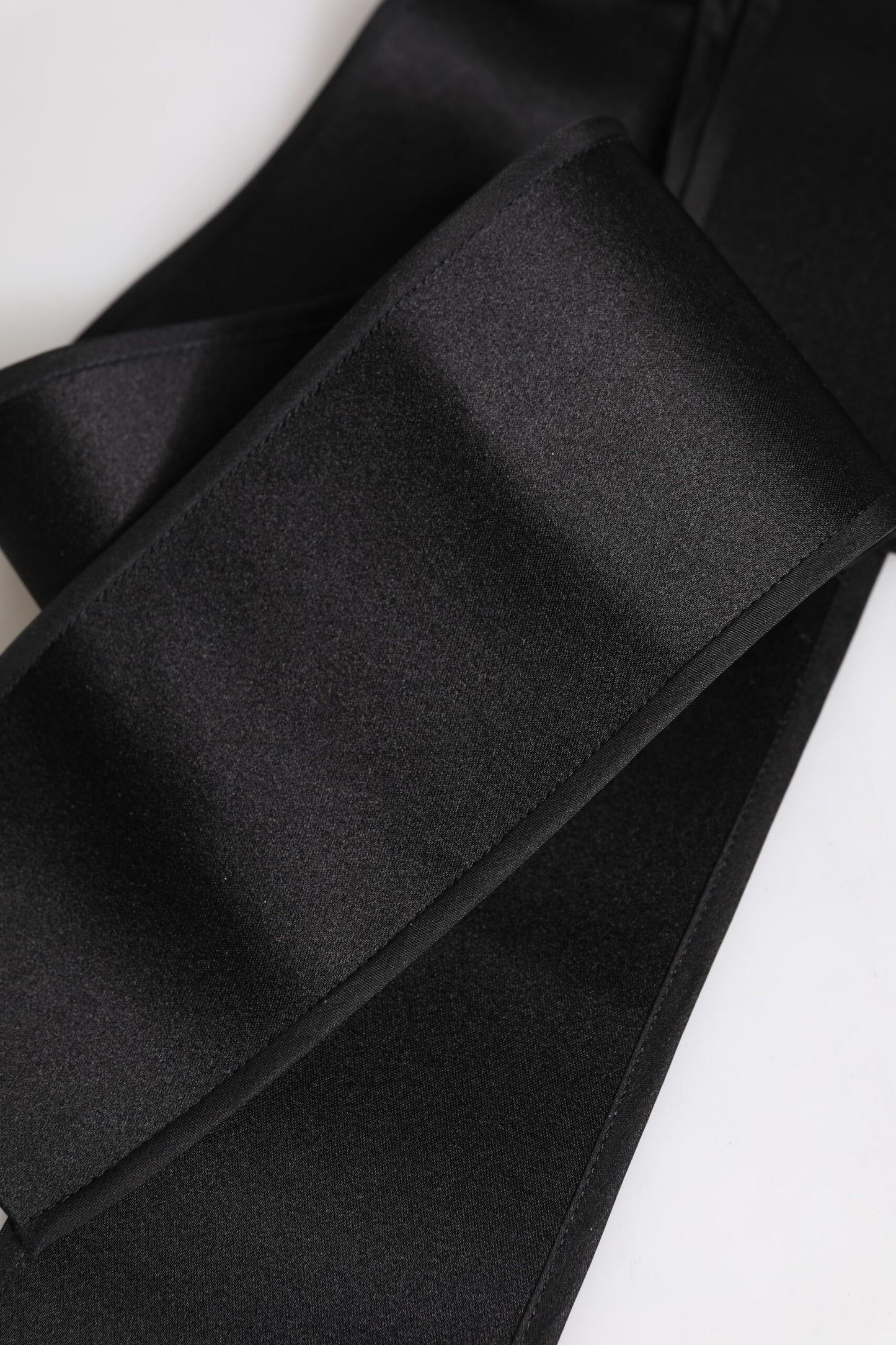 Dolce &amp; Gabbana – breiter Taillengürtel aus schwarzem Satin