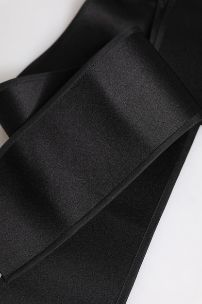 Dolce &amp; Gabbana – breiter Taillengürtel aus schwarzem Satin