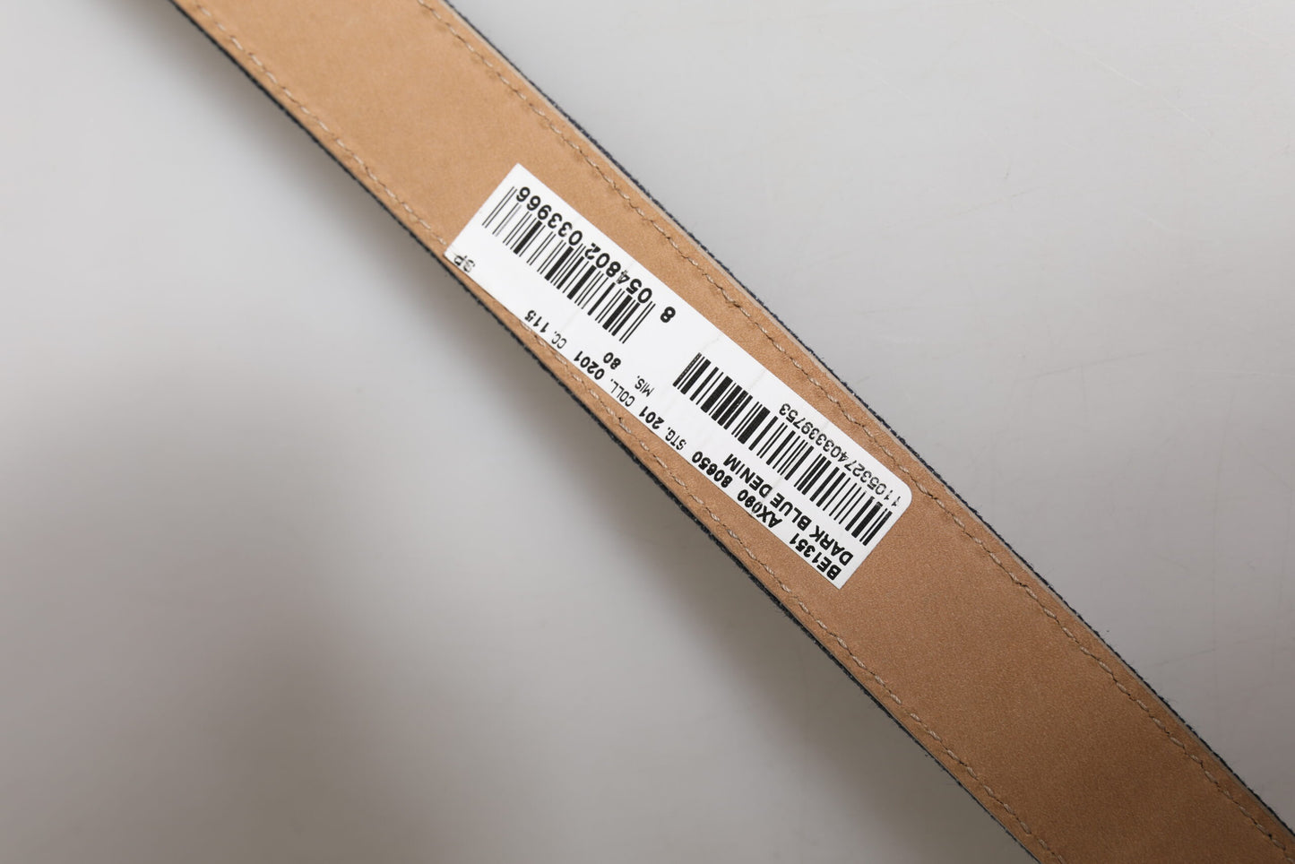 Dolce &amp; Gabbana Blue Denim Silber Logo Metall Taille Schnalle Gürtel