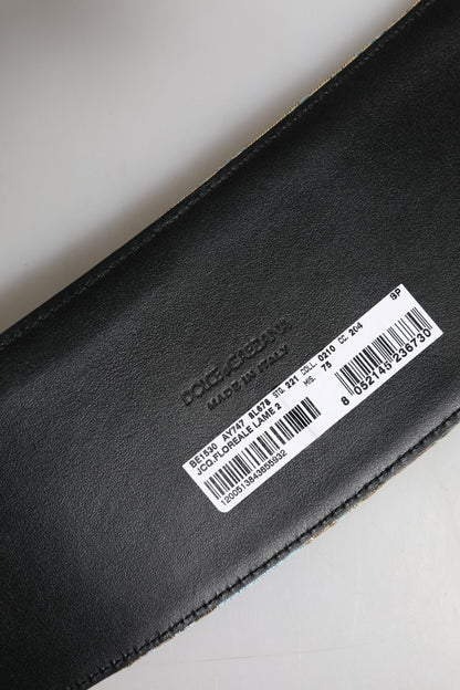 Dolce &amp; Gabbana – Breiter Taillengürtel aus mehrfarbigem Jacquard mit Blumenmuster